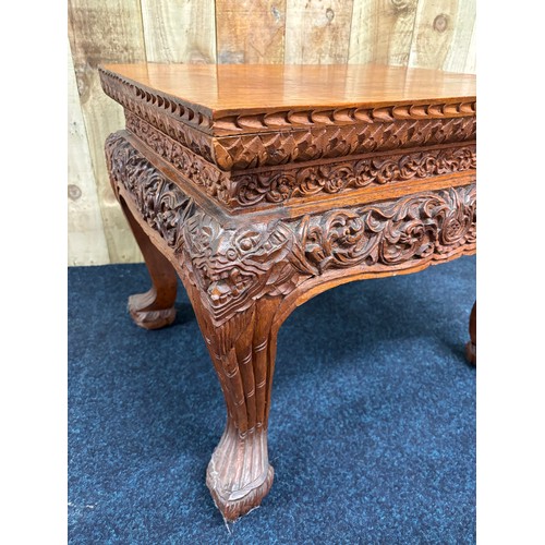 450 - Chinese hardwood lamp table. [50x61x50cm]