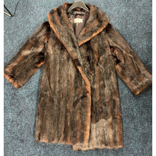 419 - Vintage D. McComiskey of Glasgow ladies fur coat.