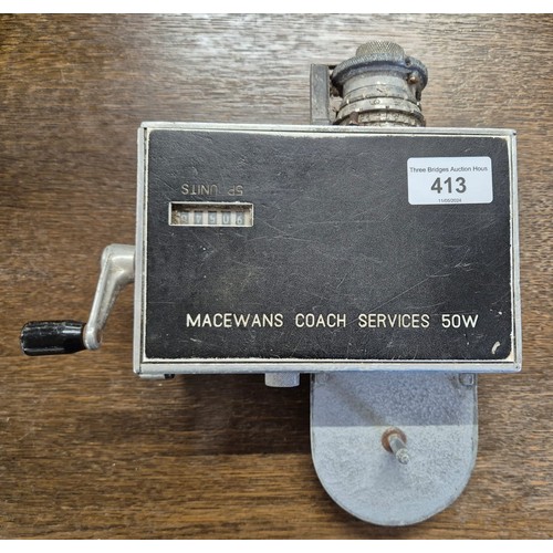 413 - Vintage Macewans coach services ticket machine.