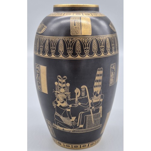 407 - A Rare Carlton Ware, a 'Tutankhamen' ceramic vase
c.1927, pattern 2408, printed Wiltshaw and Robinso... 