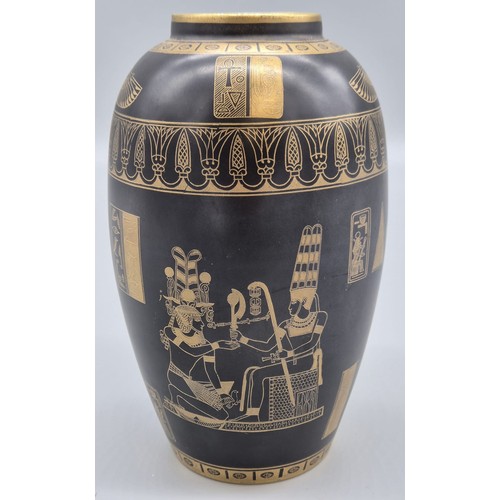 407 - A Rare Carlton Ware, a 'Tutankhamen' ceramic vase
c.1927, pattern 2408, printed Wiltshaw and Robinso... 