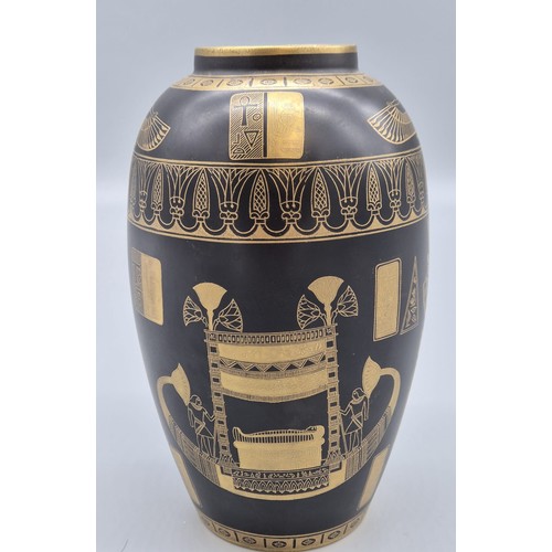 407 - A Rare Carlton Ware, a 'Tutankhamen' ceramic vase
c.1927, pattern 2408, printed Wiltshaw and Robinso... 