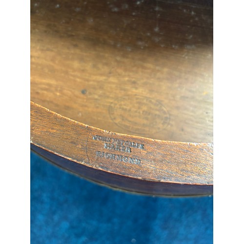 342 - Victorian centre table of exceptional quality. The serpentine shaped top is decorated in veneers of ... 