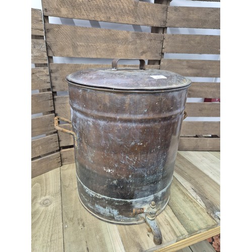 224 - Antique Copper two handle urn. [48cm high]