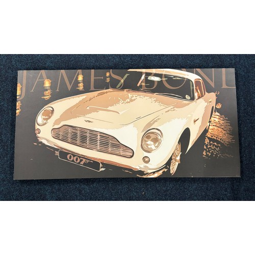 269 - James Bond Aston Martin canvas. [50x100cm]