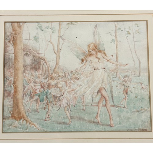 297 - May Marshall Brown 
Original watercolour depicting Fairy Nymphs titled 