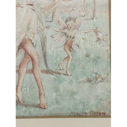 297 - May Marshall Brown 
Original watercolour depicting Fairy Nymphs titled 