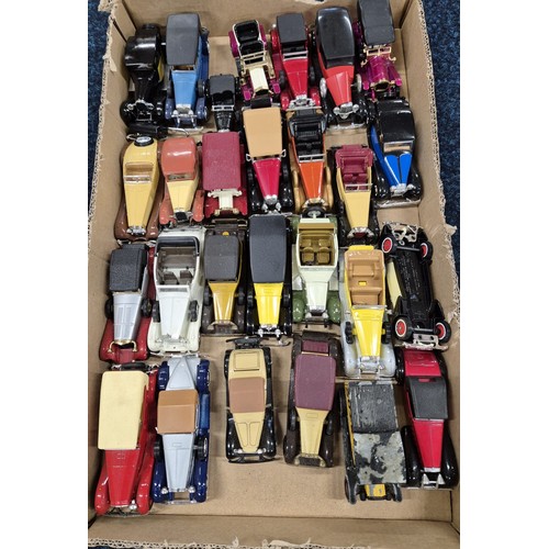 491 - Tray of Playworn model classic cars.