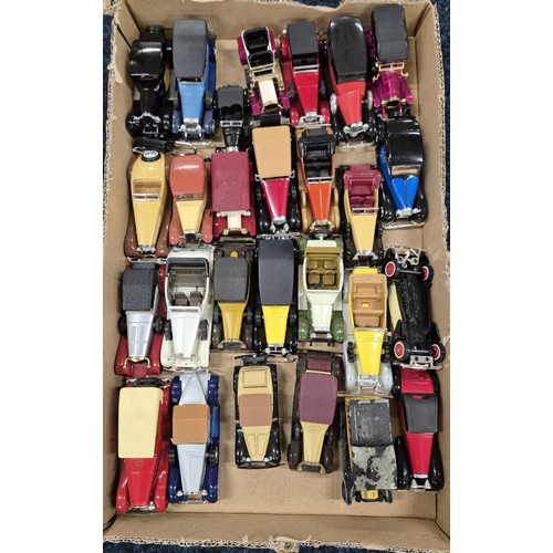 491 - Tray of Playworn model classic cars.