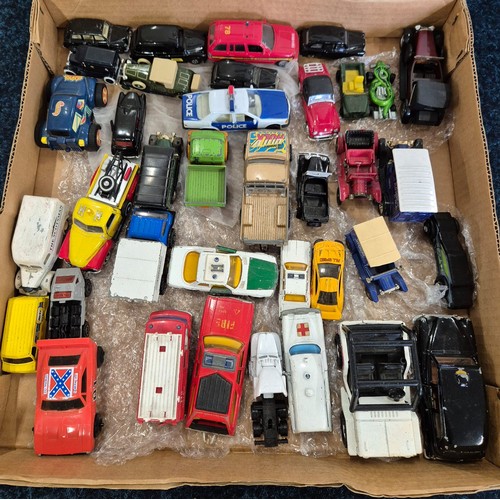 493 - Tray of Playworn vehicles.