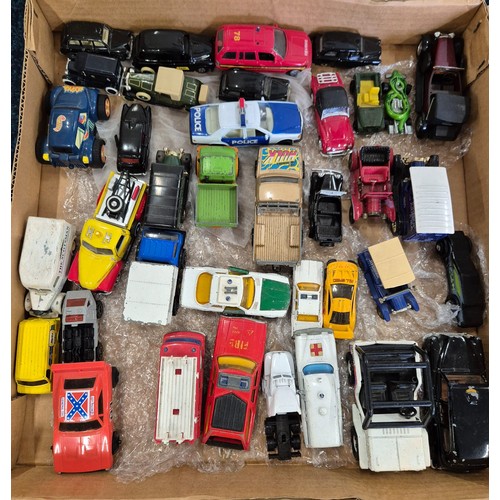 493 - Tray of Playworn vehicles.