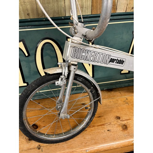 499 - Vintage Bickerton portable folding bike.