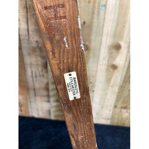 474 - Antique/ vintage wooden folding ladders for Woolworths. [140cm high]