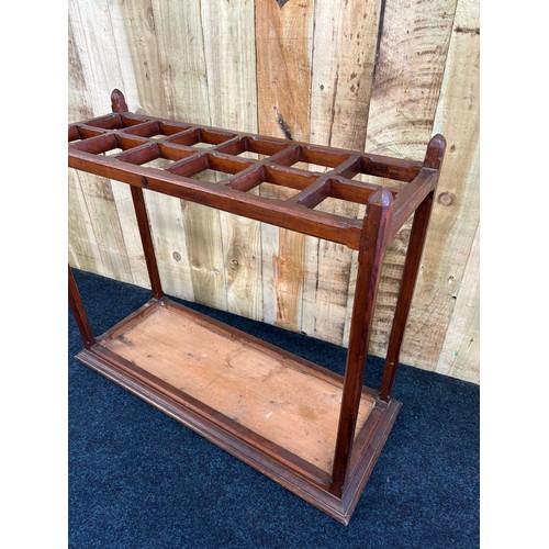 486 - Large 19th century oak stick stand. [80x92x34cm]