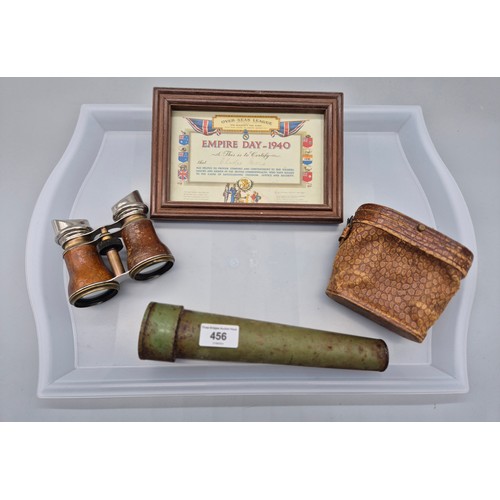456 - Vintage Binoculars French 8 VERRES Field Opera Theatre glasses, Military prison of war kaleidoscope ... 
