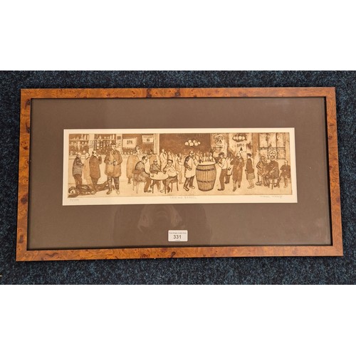 331 - Michael McVeigh limited edition 71/100 print titled ' cask & barrel set in frame