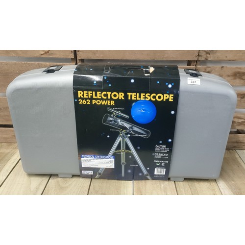 337 - Reflector 262 power telescope in fitted case