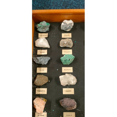 88 - Cased Mineral Specimens from Zambia. [6x45.5x30.5cm]