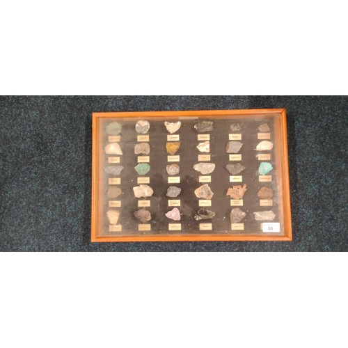 88 - Cased Mineral Specimens from Zambia. [6x45.5x30.5cm]