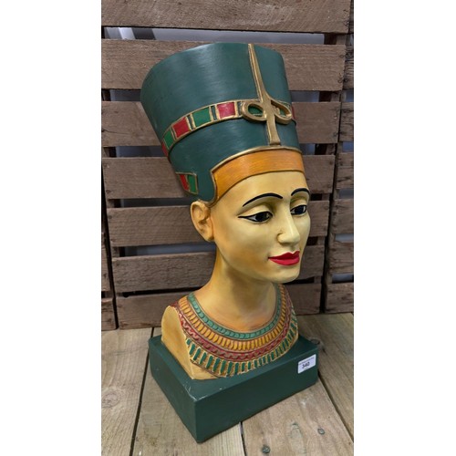 340 - Large Replica sculpture of Queen Nefertiti bust. [52cm high]