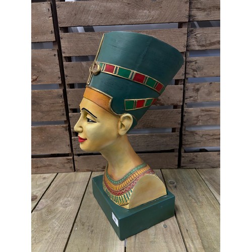 340 - Large Replica sculpture of Queen Nefertiti bust. [52cm high]