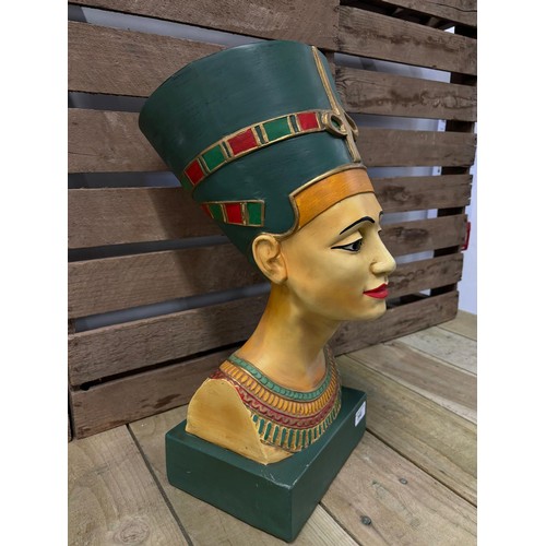 340 - Large Replica sculpture of Queen Nefertiti bust. [52cm high]