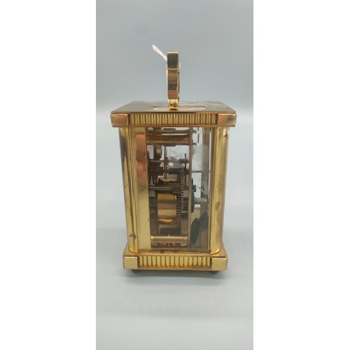 4 - St. James London brass carriage clock, Single drum movement. In a working condition. [11.5x8x7cm]