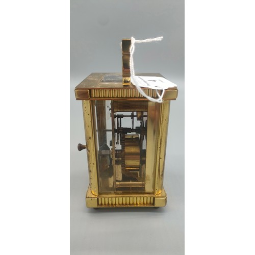 4 - St. James London brass carriage clock, Single drum movement. In a working condition. [11.5x8x7cm]