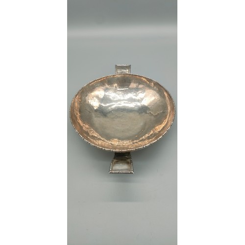 3 - Large Edinburgh silver Arts and crafts design two handle bowl produced by John Finlayson Lang. [860g... 