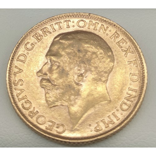 19 - 1912 George V Full Gold Sovereign coin.