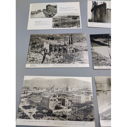 62 - A collection of postcards depicting the aftermath of the atomic bomb at Hiroshima august 1945 togeth... 