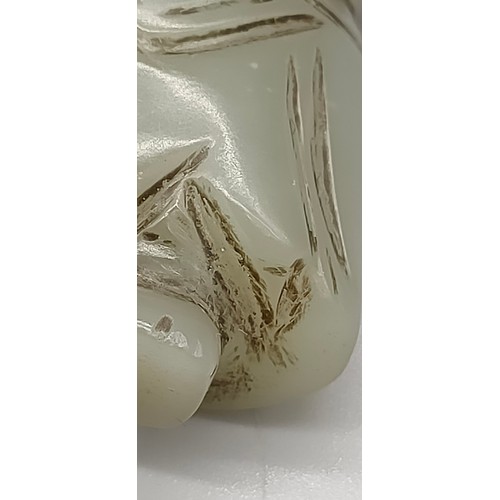 44 - 19th century Chinese hand carved jade praying figure [5.5cm high]