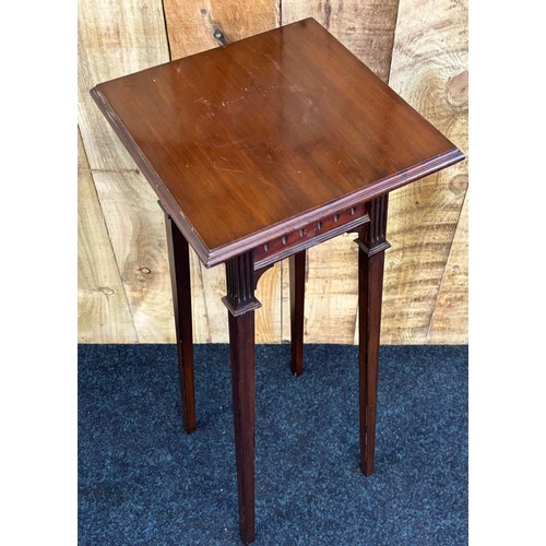 502 - Mahogany McIntosh of Kirkcaldy coffee table, together with a darkwood corner table by Legate.