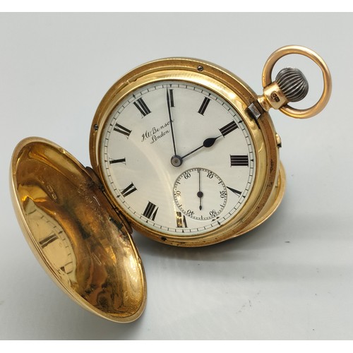 Jw benson 18ct gold pocket watch hotsell