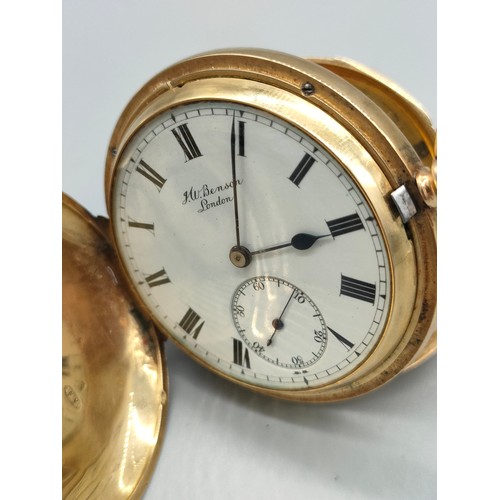 2 - Antique 18ct yellow gold pocket watch produced by J.W. Benson. The Keyless Ludgate Watch J.W.Benson ... 