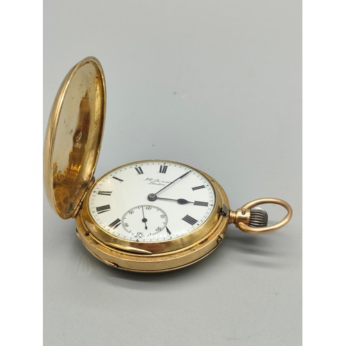 2 - Antique 18ct yellow gold pocket watch produced by J.W. Benson. The Keyless Ludgate Watch J.W.Benson ... 
