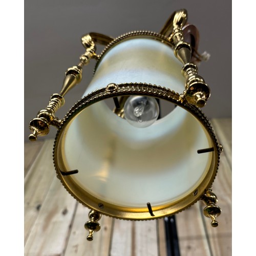 111 - Art Nouveau, Arts & crafts Glasgow School of Art style light fitting; Crown inspired top section, Gi... 