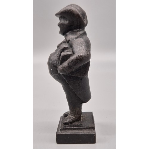 109 - 19th century Cast Iron Reverend Joshua Brooks. Old repair to ankle area. [15cm high]