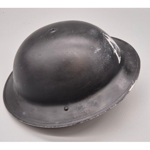 97 - B.M.B 1. 1939 WWII British Ambulance tin helmet.
