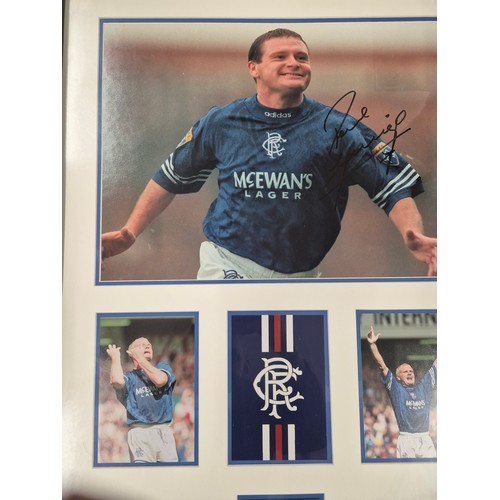 101 - Framed Paul Gascoigne signed photograph. Comes with certificate of authenticity and picture of him s... 