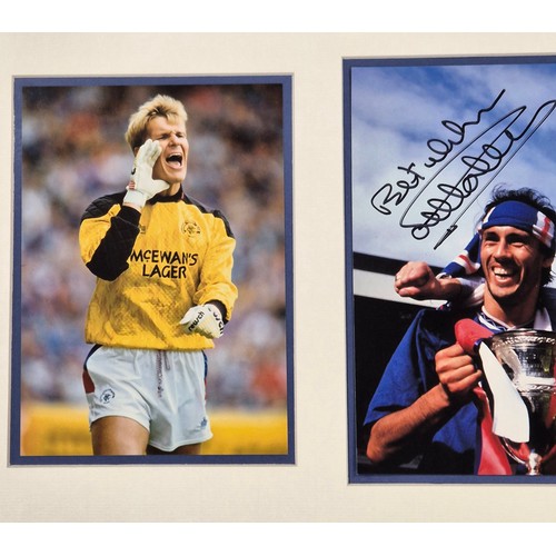 103 - Framed Mark Hateley, Walter Smith & Chris Woods Signed Glasgow rangers Celebration photographs. Come... 