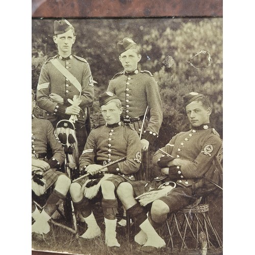 117 - A Framed photo of a Scottish school army cadet force framed. [Frame- 31x41cm]