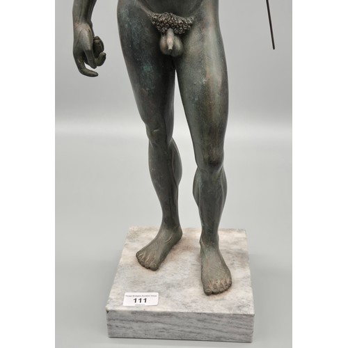 111 - Artificial bronze marble of the Greek sculptor Phidias- Signed DMG No. 306. [60cm height]