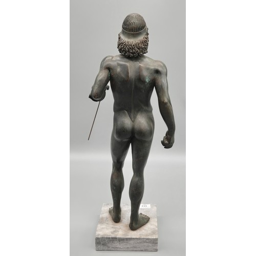 111 - Artificial bronze marble of the Greek sculptor Phidias- Signed DMG No. 306. [60cm height]