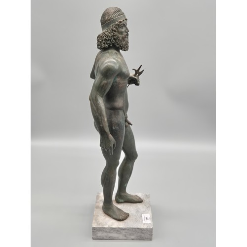 111 - Artificial bronze marble of the Greek sculptor Phidias- Signed DMG No. 306. [60cm height]