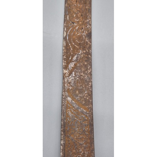 147 - Turkish made wall display sword- fitted with a dragon handle. [89cm length]