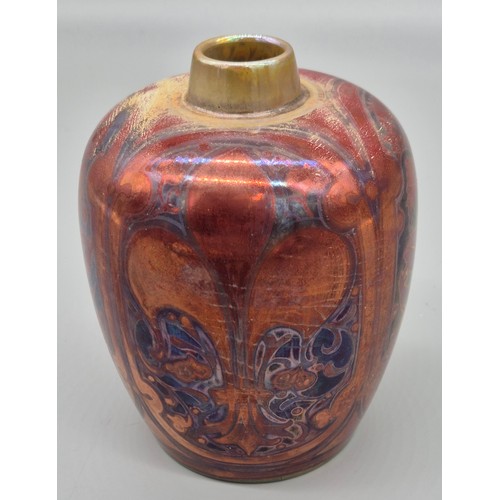 263 - William S Mycock for Pilkington Royal Lancastrian Lustre ware vase, c1920. showing an Art Nouveau de... 