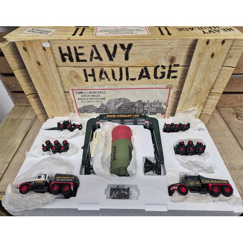 305 - Corgi limited edition Heavy Haulage Scammed Contractor Eddie Stobart set 1.50 scale with box