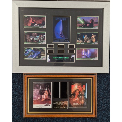 321 - A collection of four star wars film cells; limited edition 16/100 Return of the Jedi, attack of the ... 