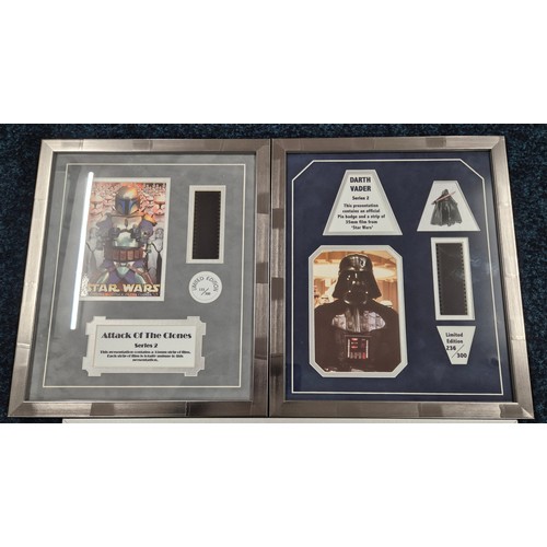 321 - A collection of four star wars film cells; limited edition 16/100 Return of the Jedi, attack of the ... 